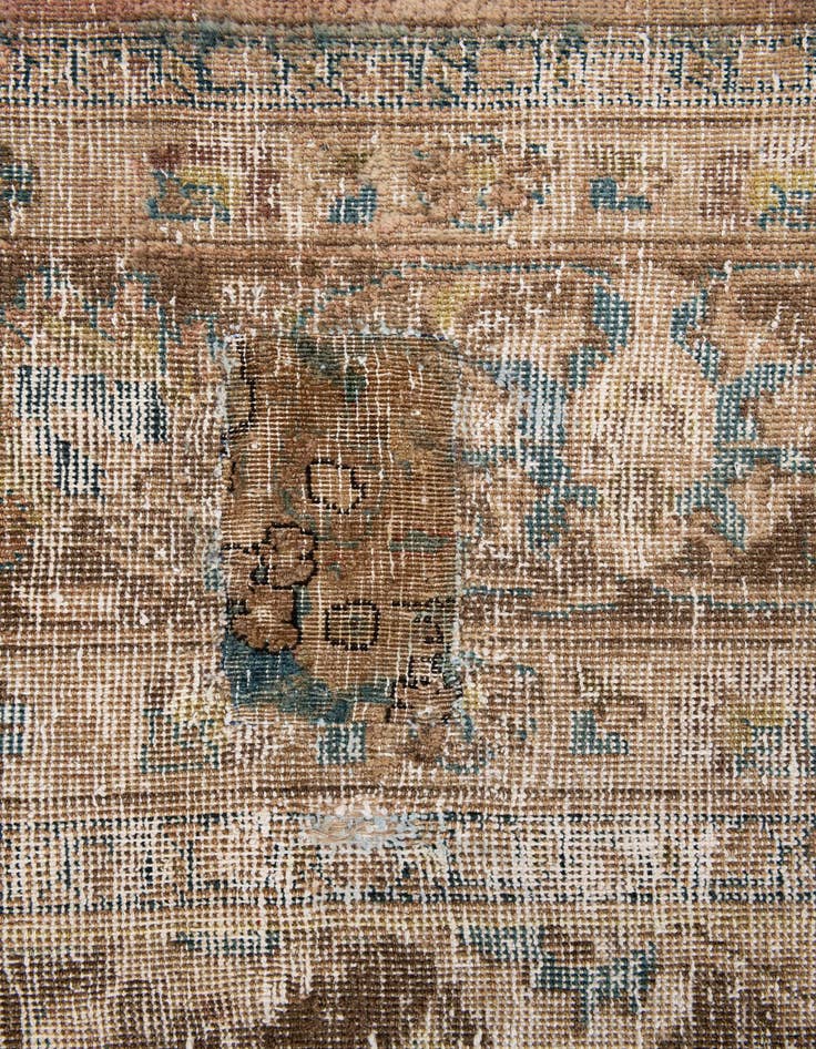Detail image of 9' 4 x 11' 10  Hand Knotted Ultra Vintage Persian Wool Rug