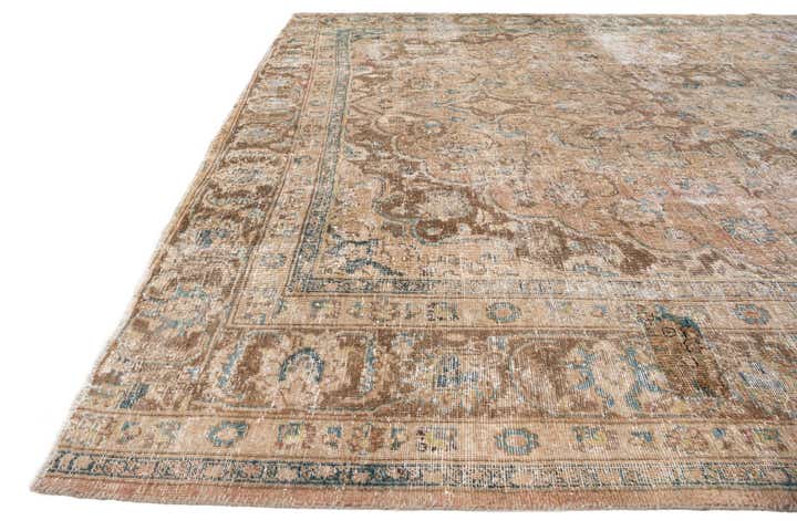9' 4 x 11' 10 Hand Knotted Ultra Vintage Persian Wool Rug