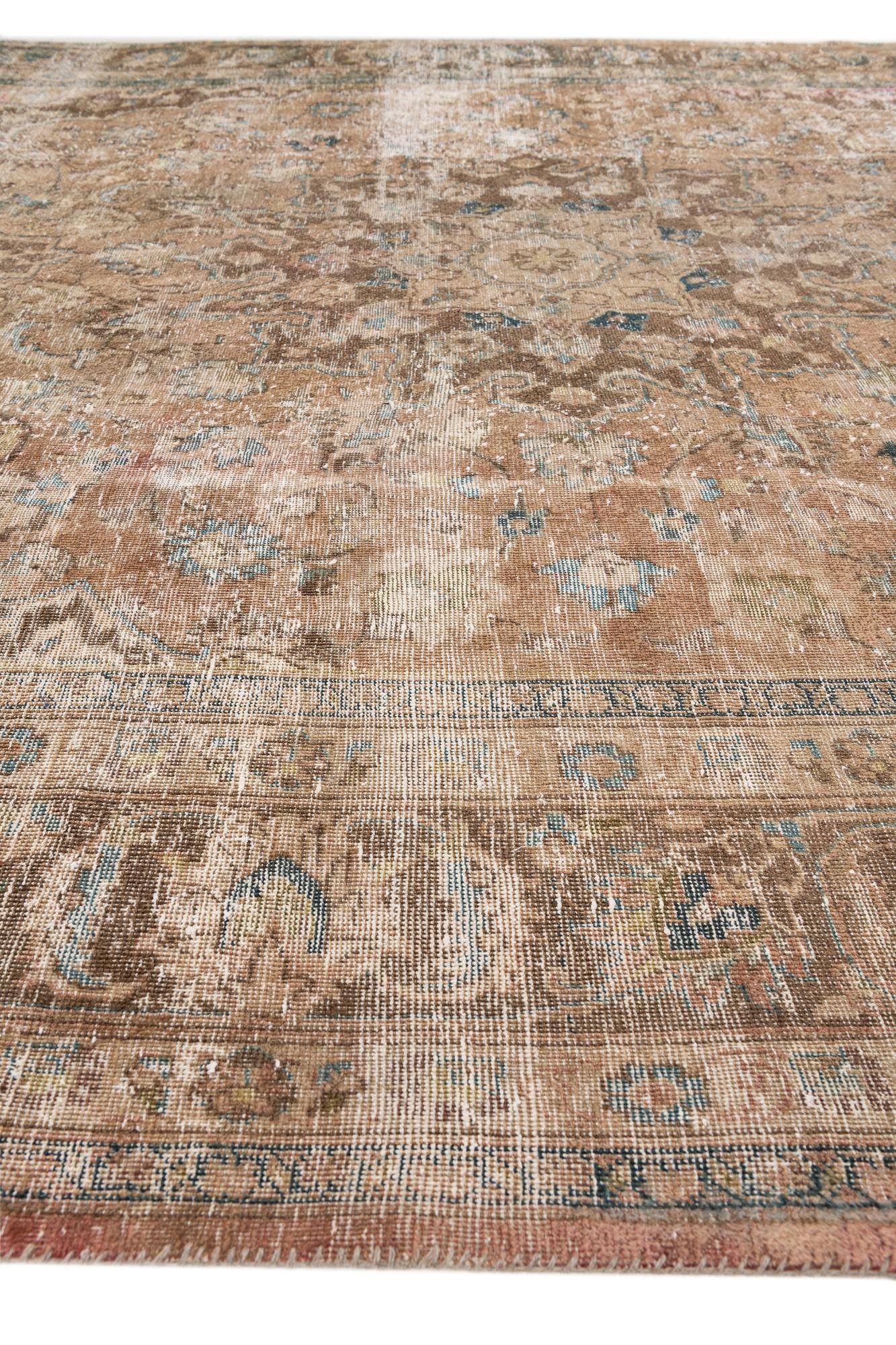 9' 4 x 11' 10 Hand Knotted Ultra Vintage Persian Wool Rug