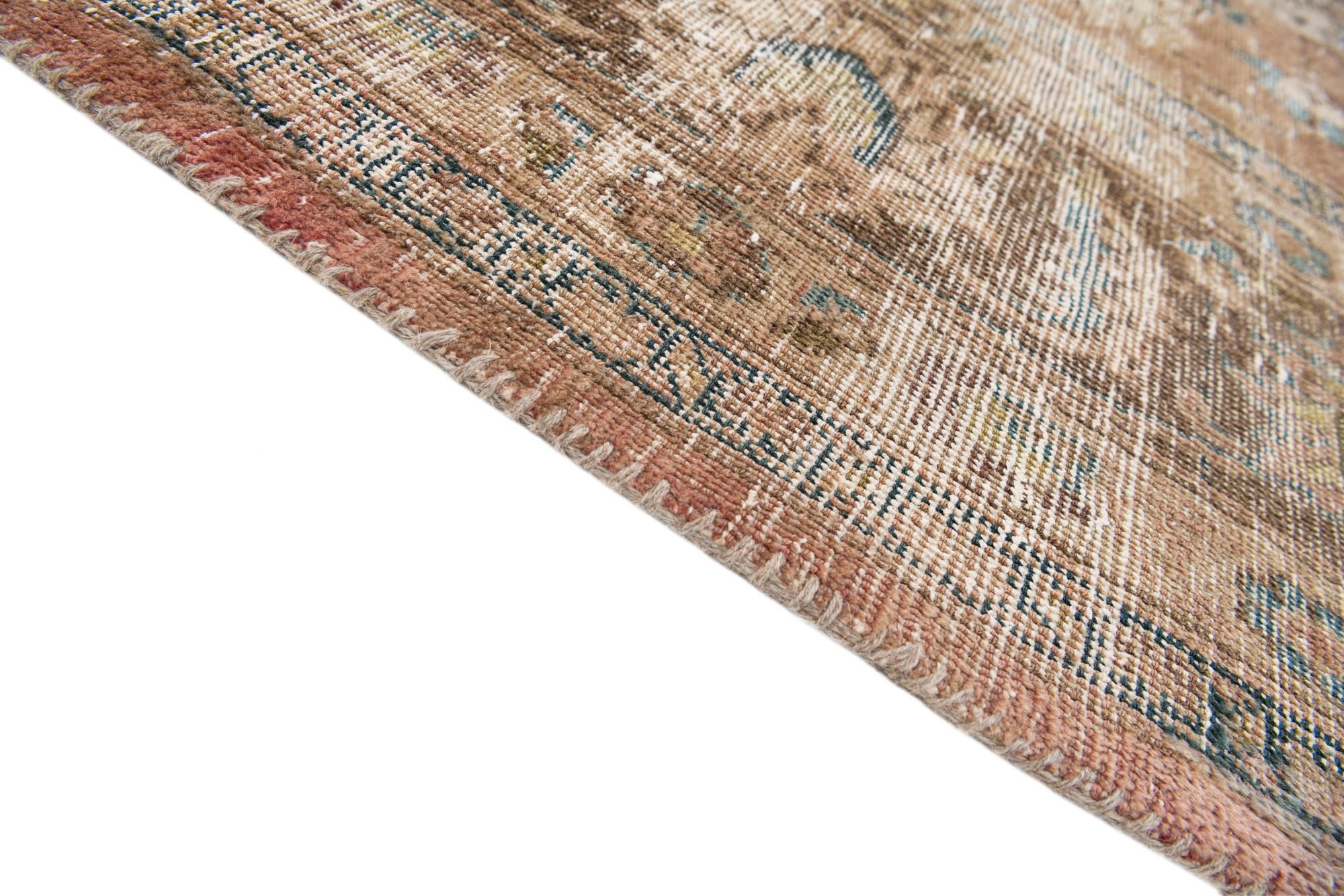 9' 4 x 11' 10 Hand Knotted Ultra Vintage Persian Wool Rug