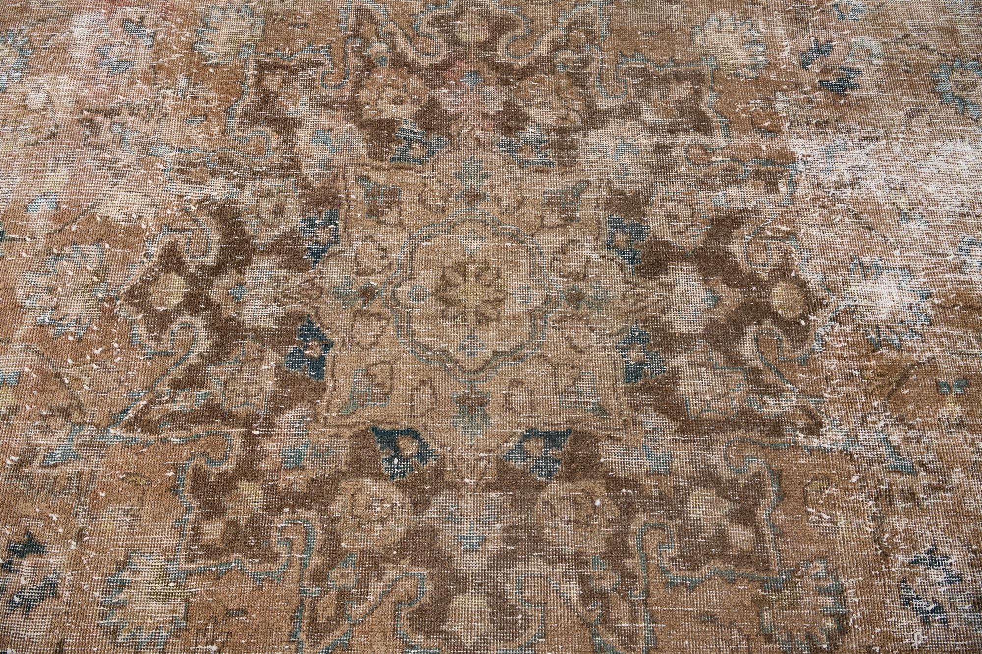 9' 4 x 11' 10 Hand Knotted Ultra Vintage Persian Wool Rug