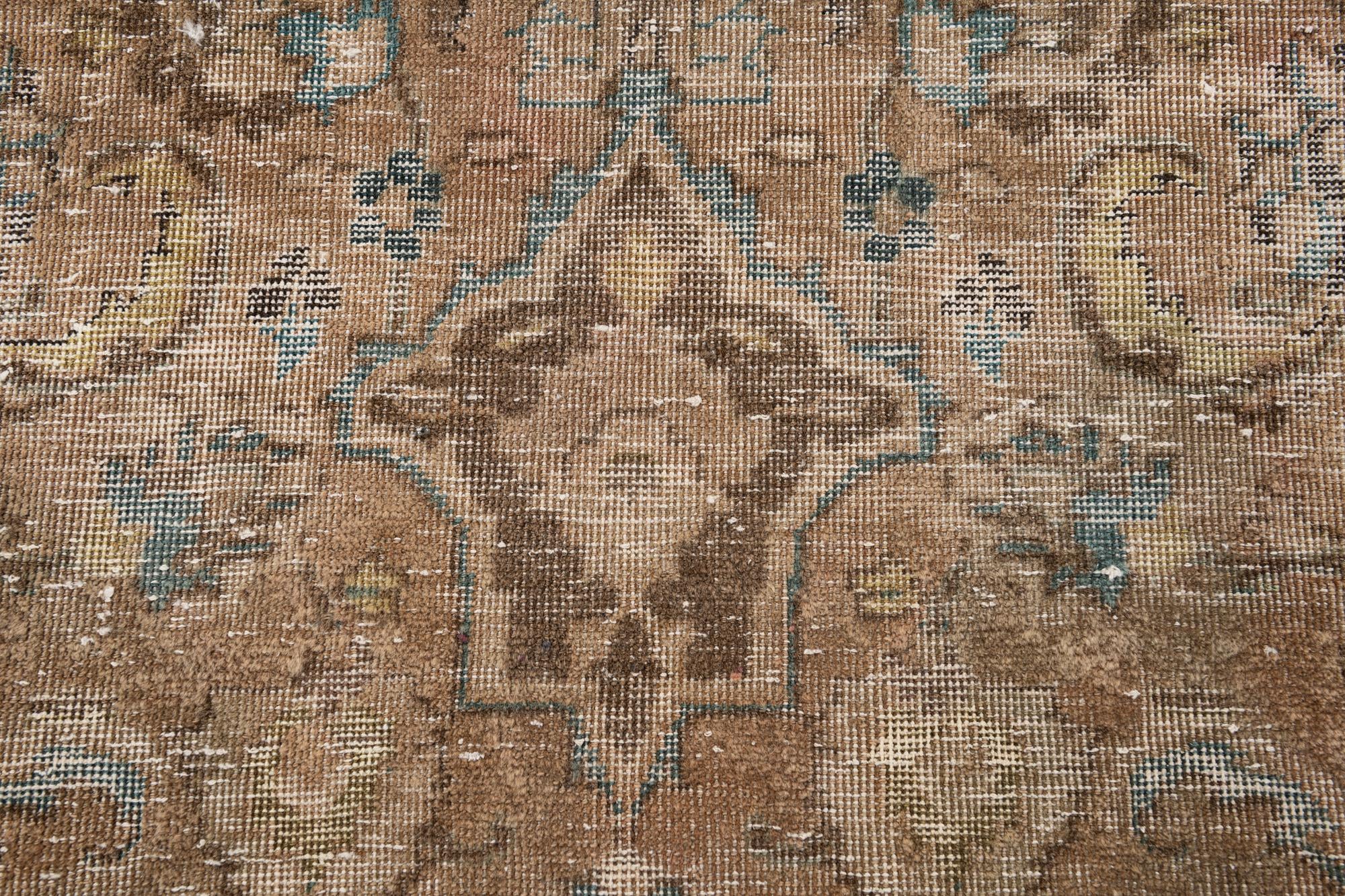 9' 4 x 11' 10 Hand Knotted Ultra Vintage Persian Wool Rug