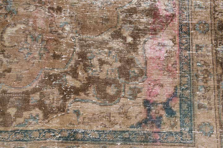 9' 4 x 11' 10 Hand Knotted Ultra Vintage Persian Wool Rug