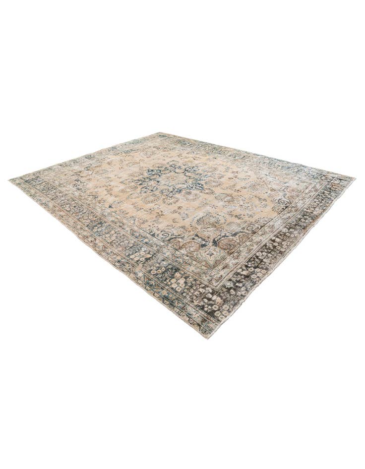 Detail image of 9' 6 x 11' 10 Hand Knotted Ultra Vintage Persian Wool Rug