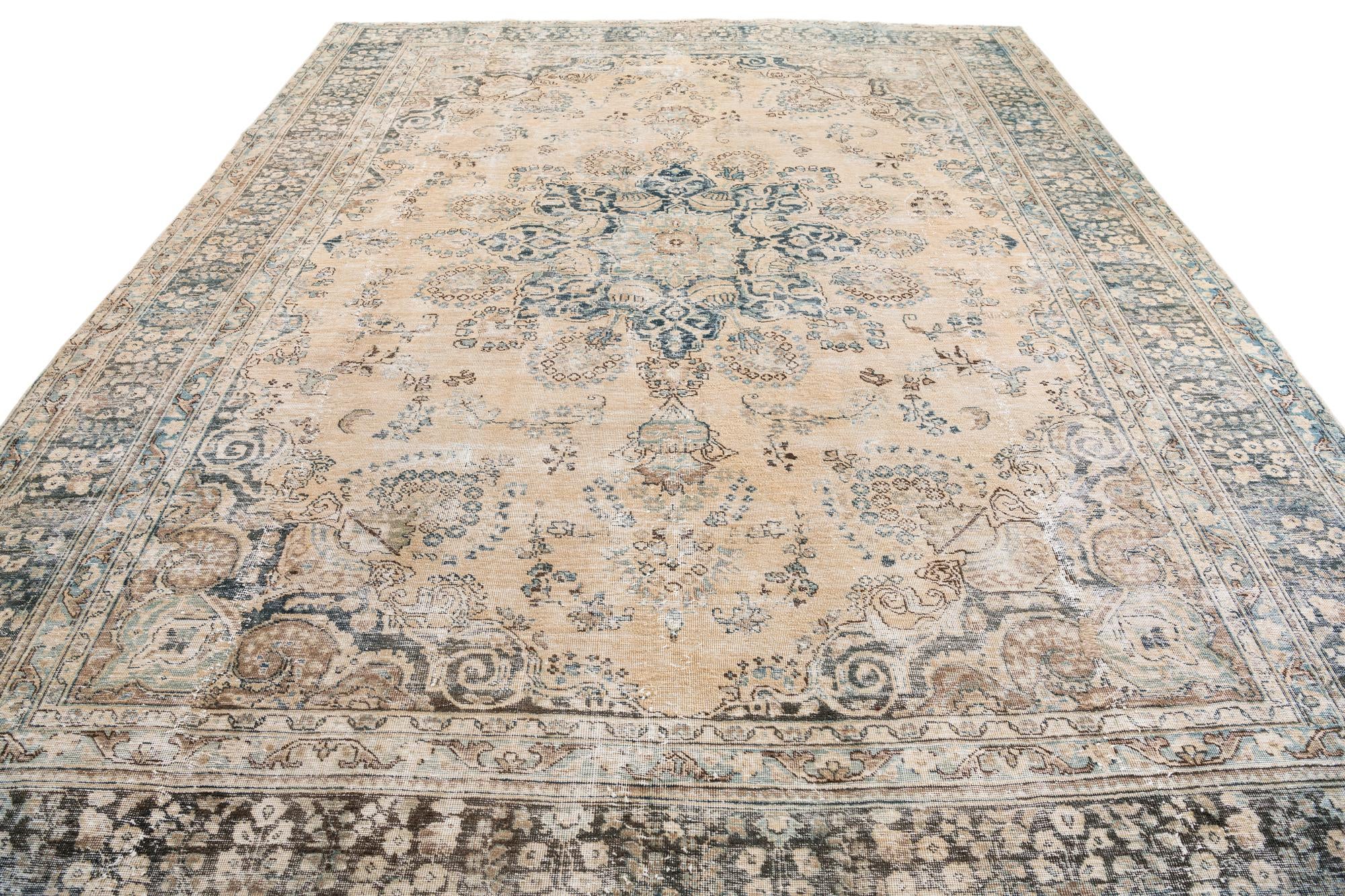 9' 6 x 11' 10 Hand Knotted Ultra Vintage Persian Wool Rug
