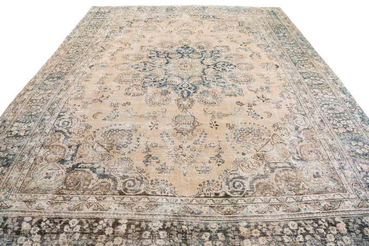 9' 6 x 11' 10 Hand Knotted Ultra Vintage Persian Wool Rug