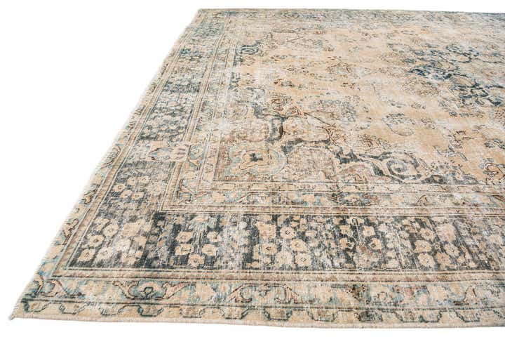 9' 6 x 11' 10 Hand Knotted Ultra Vintage Persian Wool Rug