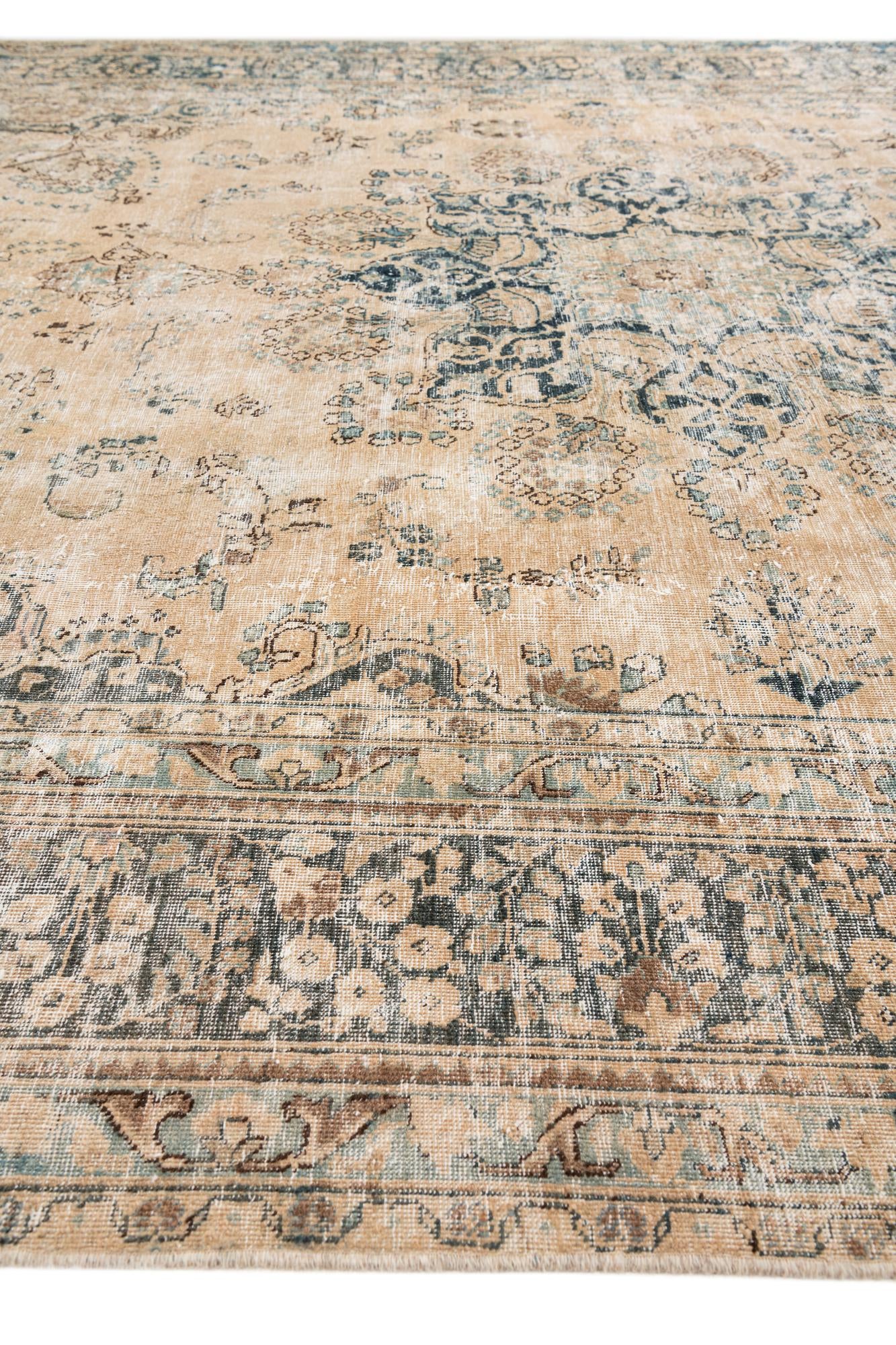 9' 6 x 11' 10 Hand Knotted Ultra Vintage Persian Wool Rug