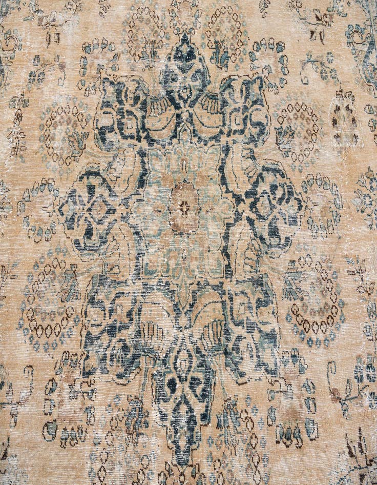 Detail image of 9' 6 x 11' 10  Hand Knotted Ultra Vintage Persian Wool Rug