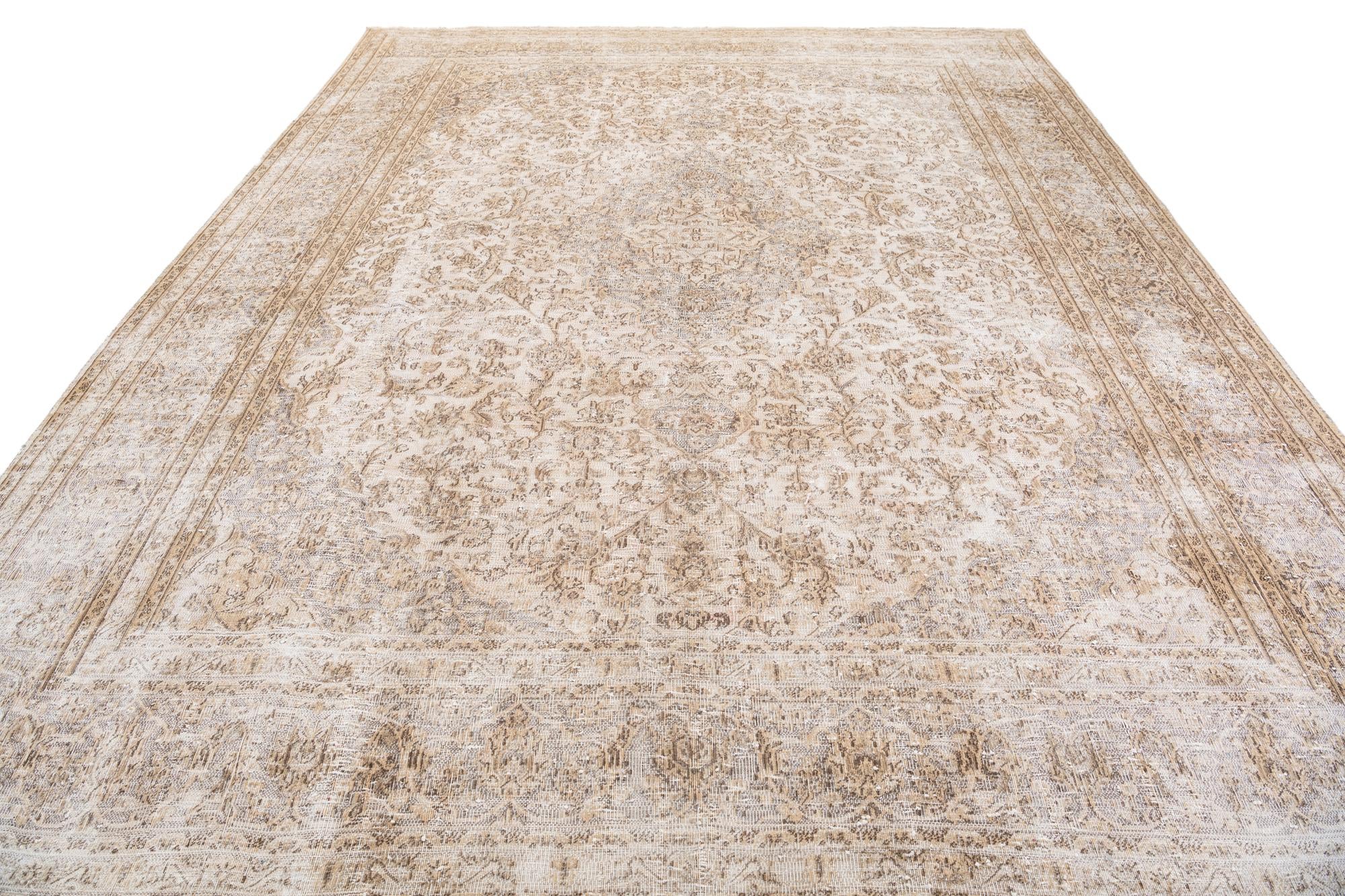 9' 7 x 12' 6 Hand Knotted Ultra Vintage Persian Wool Rug