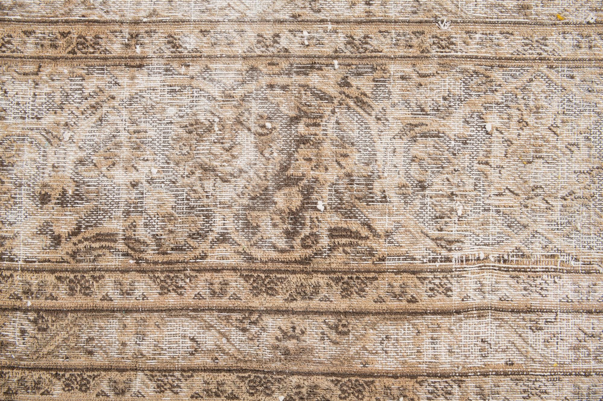 9' 7 x 12' 6 Hand Knotted Ultra Vintage Persian Wool Rug