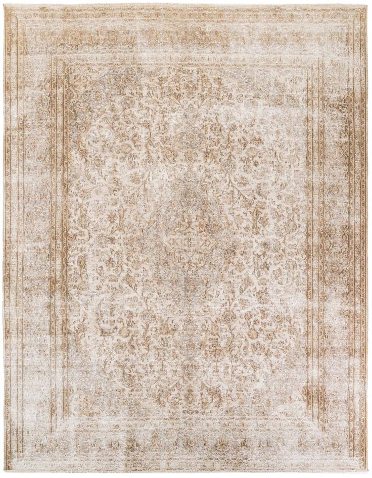 Detail image of 9' 7 x 12' 6 Hand Knotted Ultra Vintage Persian Wool Rug