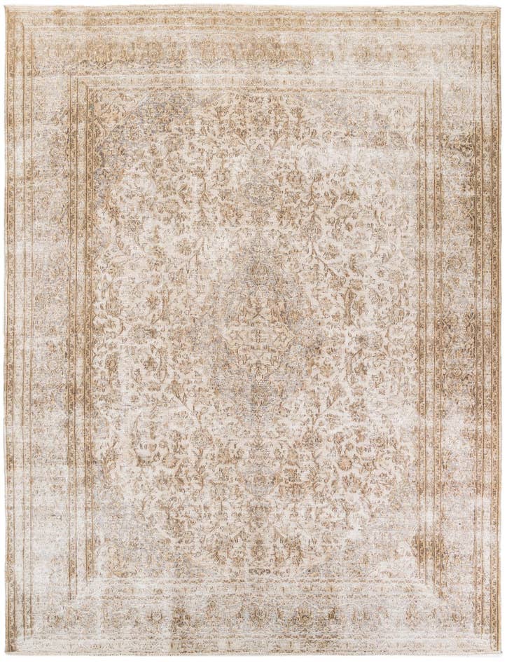 Detail image of 9' 7 x 12' 6 Hand Knotted Ultra Vintage Persian Wool Rug