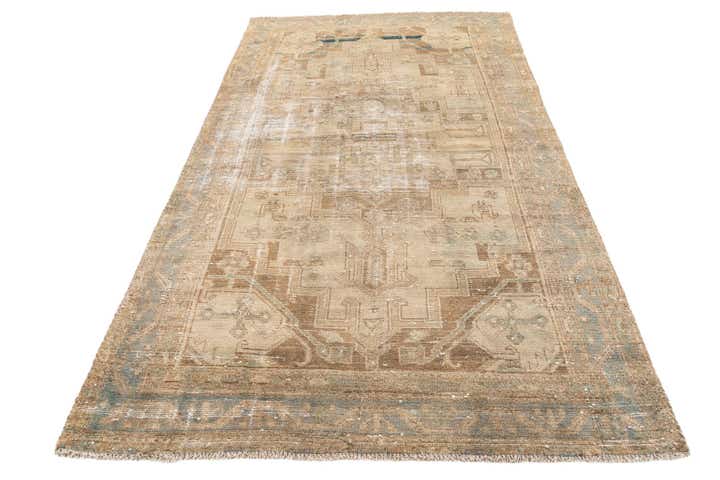 4' x 6' 9 Hand Knotted Ultra Vintage Persian Wool Rug