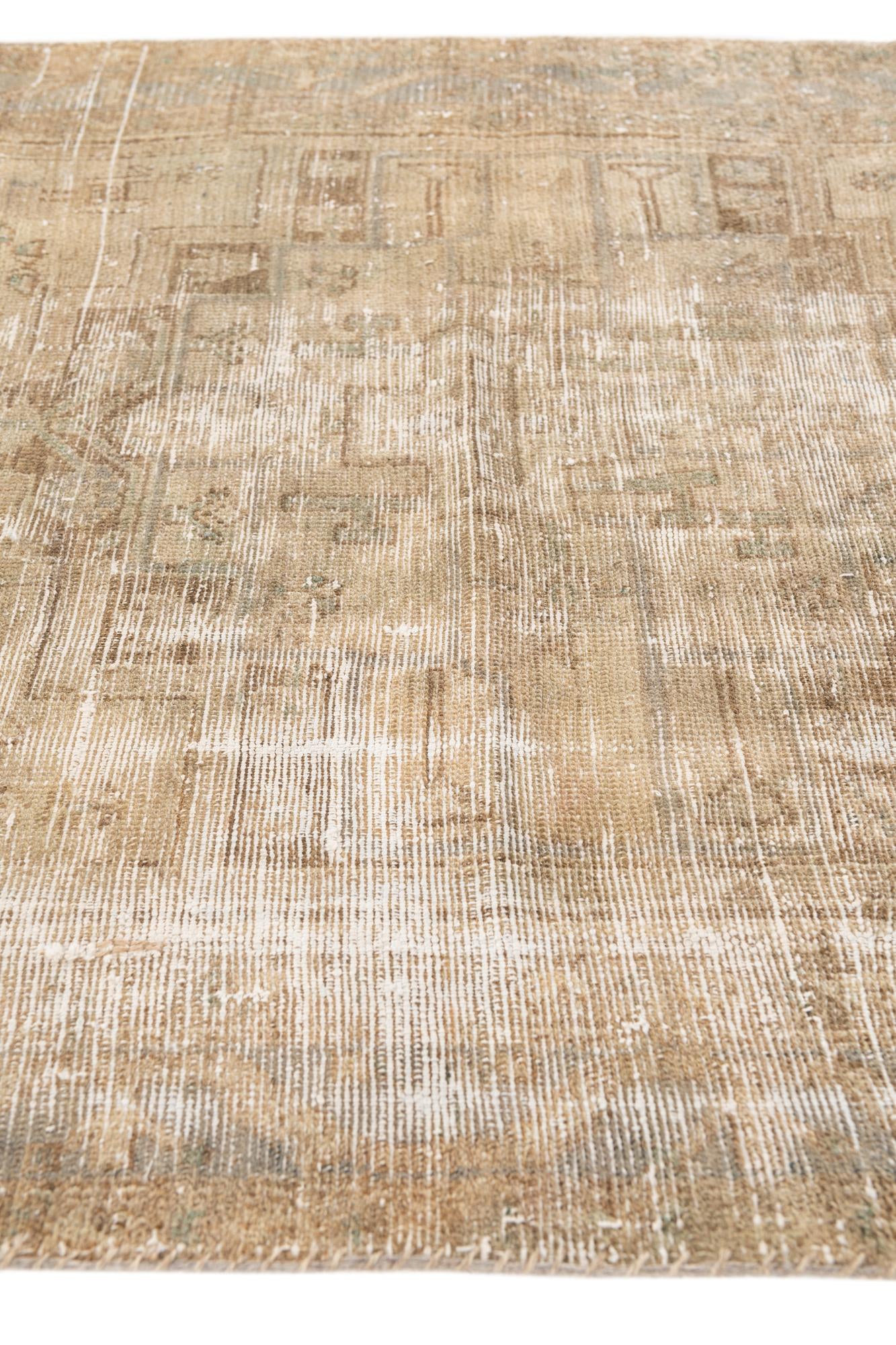 4' x 6' 9 Hand Knotted Ultra Vintage Persian Wool Rug
