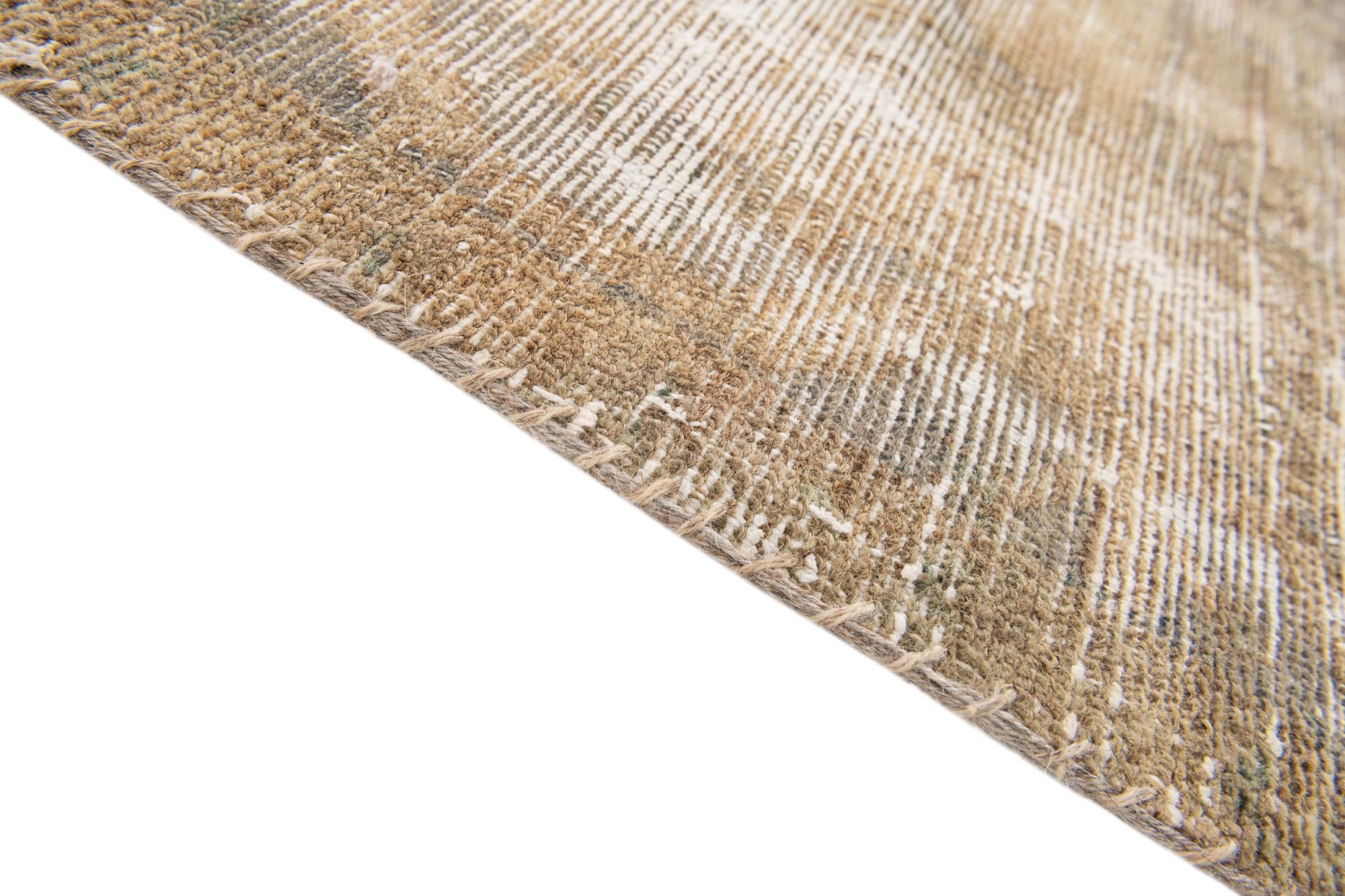 4' x 6' 9 Hand Knotted Ultra Vintage Persian Wool Rug