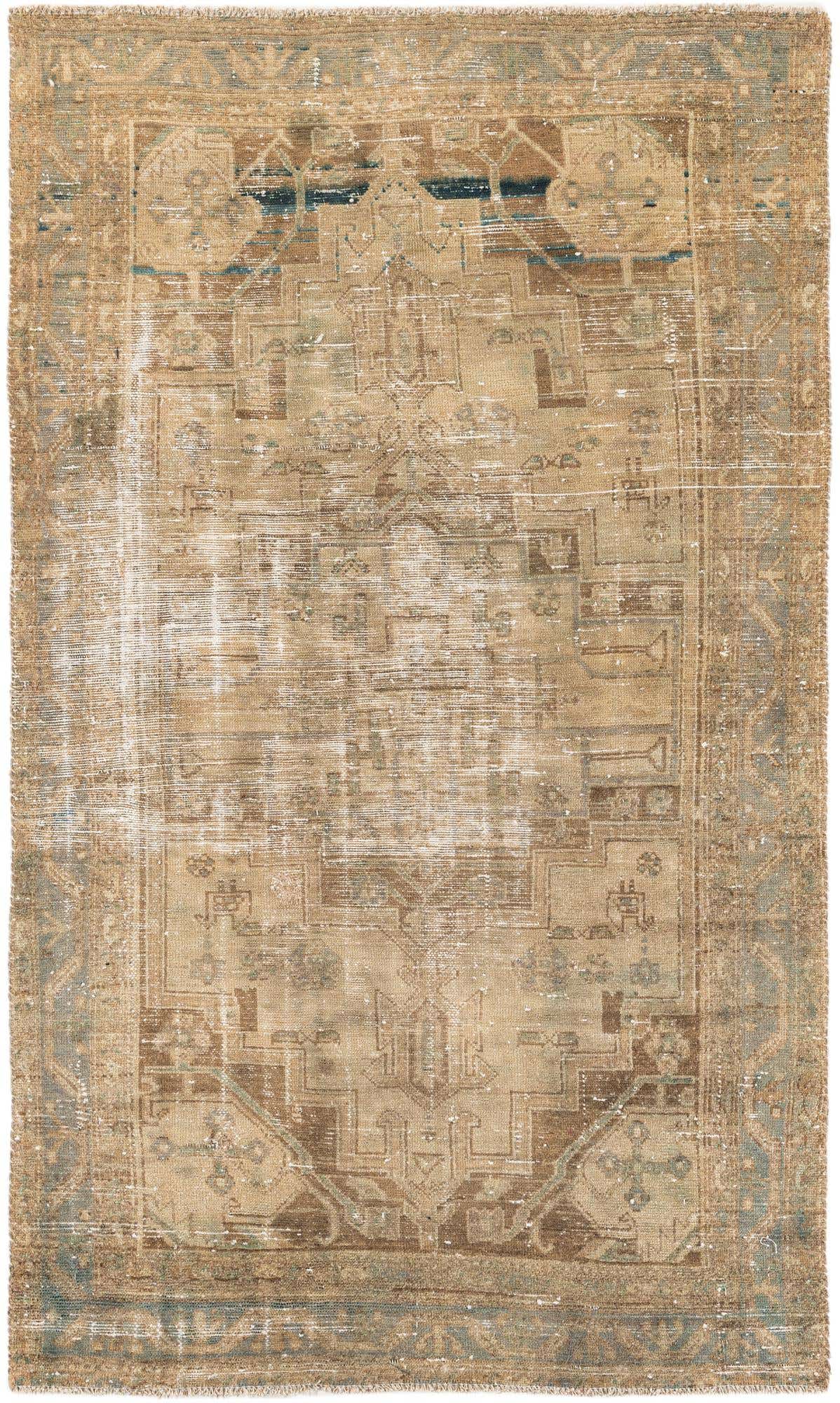 4' x 6' 9 Hand Knotted Ultra Vintage Persian Wool Rug