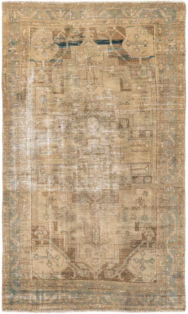 4' x 6' 9 Hand Knotted Ultra Vintage Persian Wool Rug