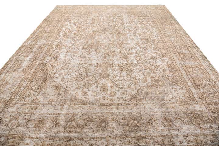 9' 7 x 12' 7 Hand Knotted Ultra Vintage Persian Wool Rug