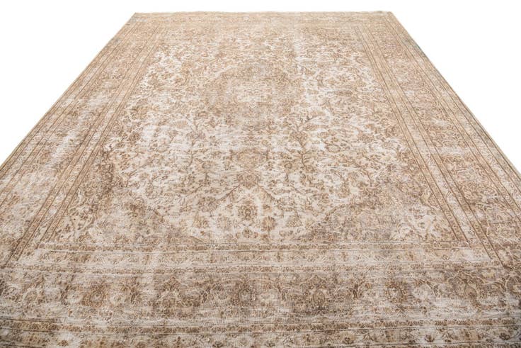 Detail image of 9' 7 x 12' 7 Hand Knotted Ultra Vintage Persian Wool Rug