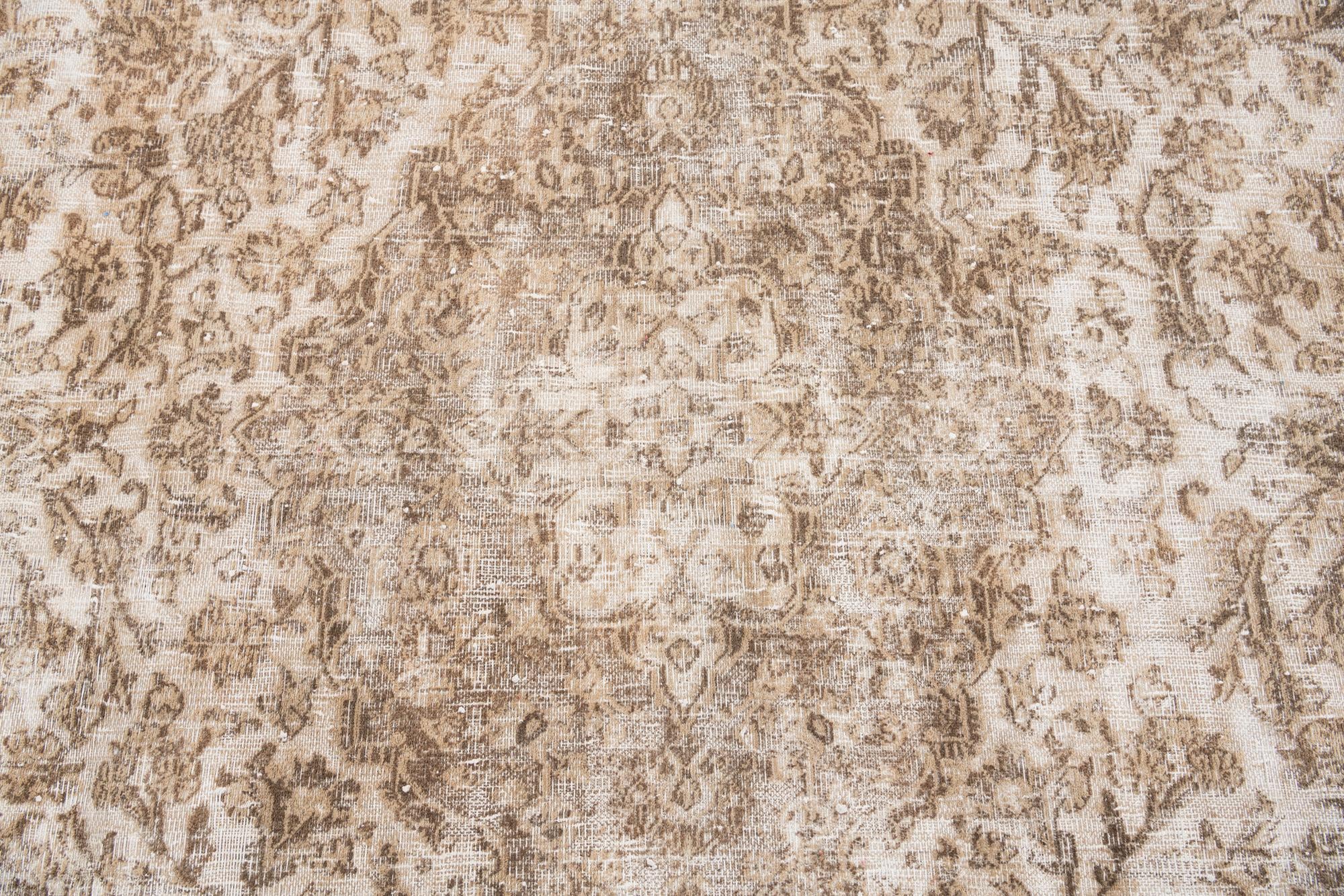 9' 7 x 12' 7 Hand Knotted Ultra Vintage Persian Wool Rug