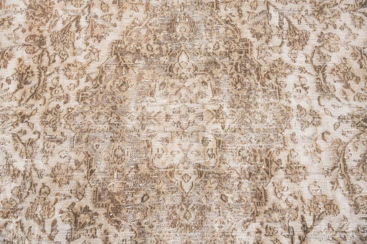Detail image of 9' 7 x 12' 7 Hand Knotted Ultra Vintage Persian Wool Rug