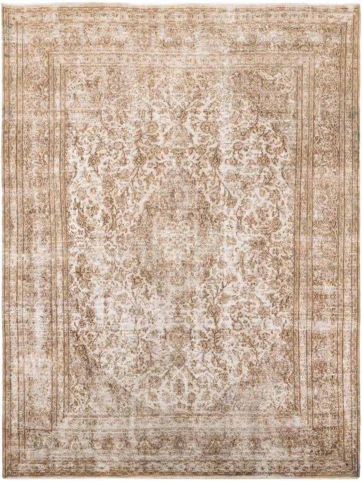 9' 7 x 12' 7 Hand Knotted Ultra Vintage Persian Wool Rug