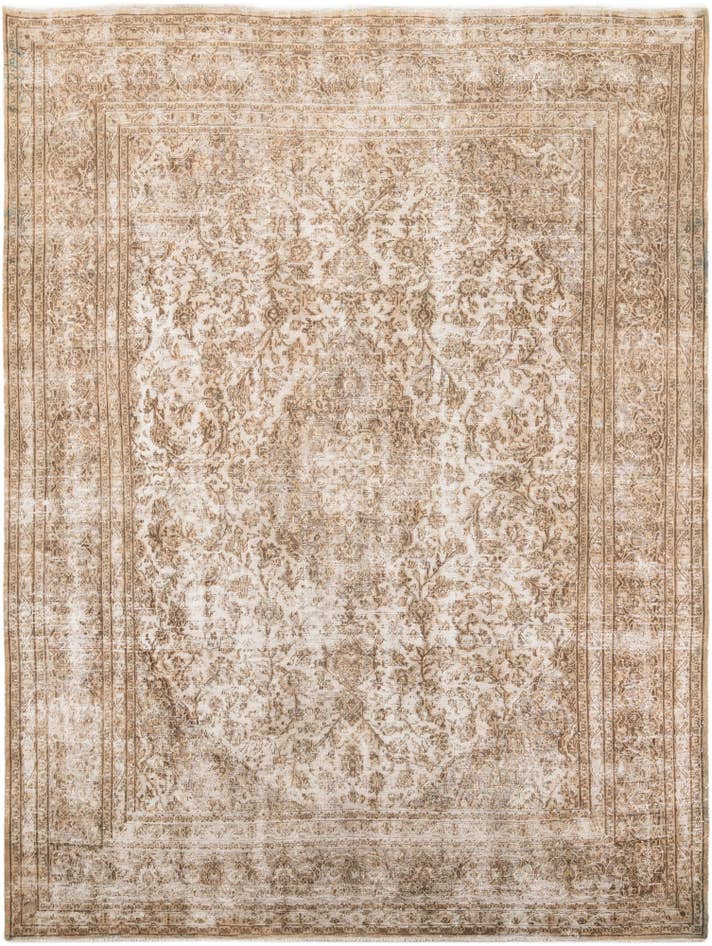 Detail image of 9' 7 x 12' 7 Hand Knotted Ultra Vintage Persian Wool Rug