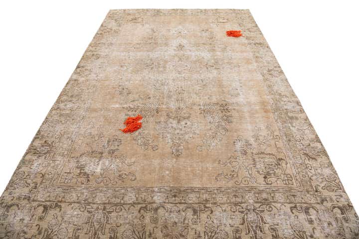 6' 6 x 10' 4 Hand Knotted Ultra Vintage Persian Wool Rug