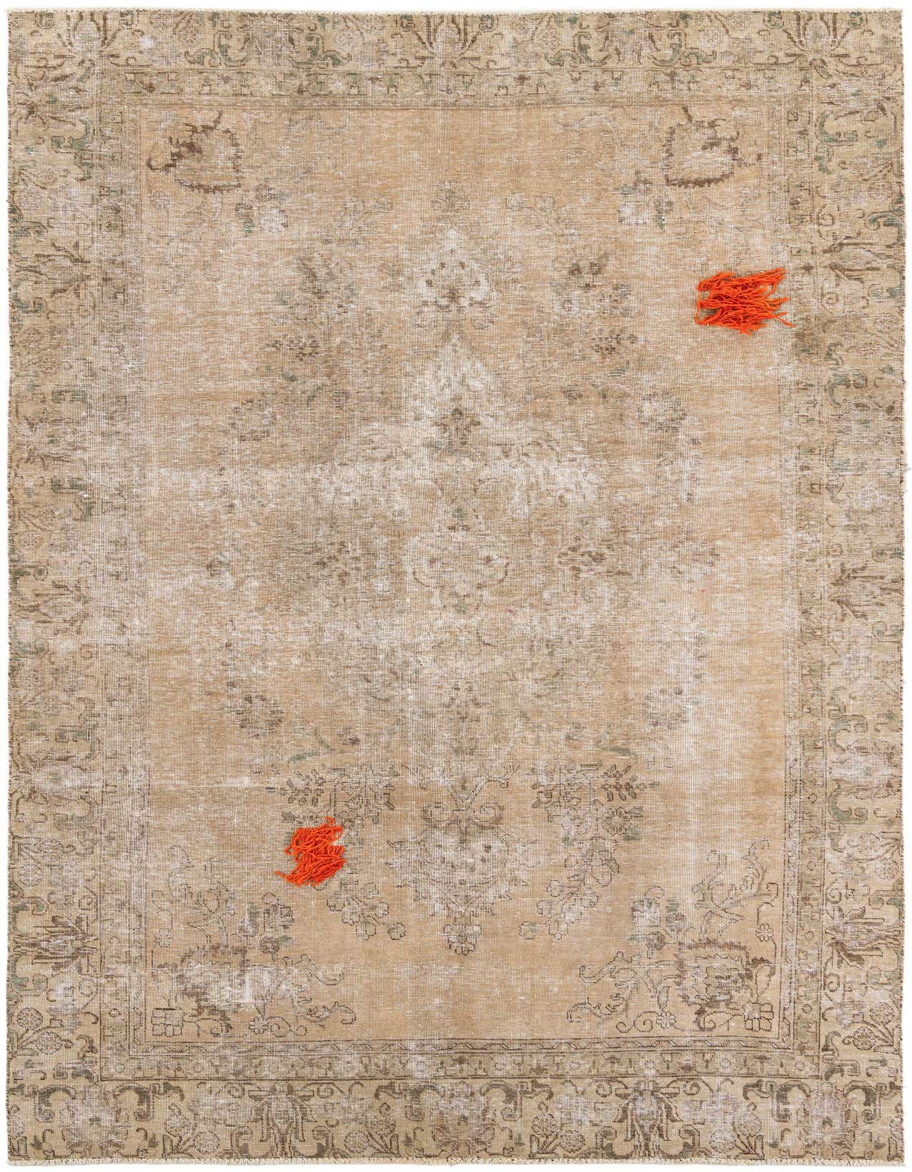 Primary image 6' 6 x 10' 4  Hand Knotted Ultra Vintage Persian Wool Rug