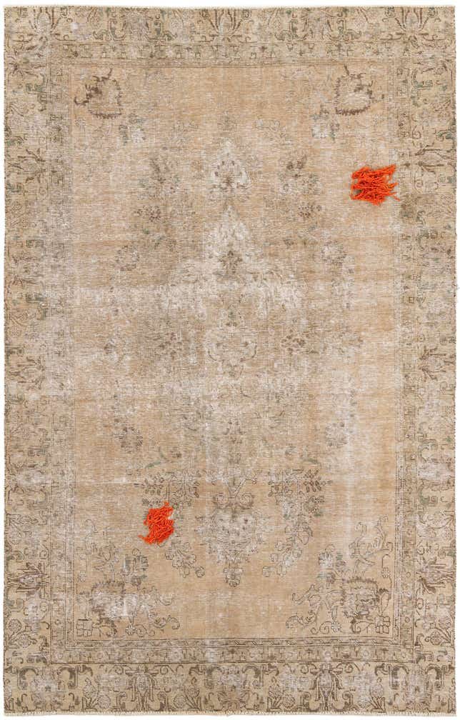 6' 6 x 10' 4 Hand Knotted Ultra Vintage Persian Wool Rug