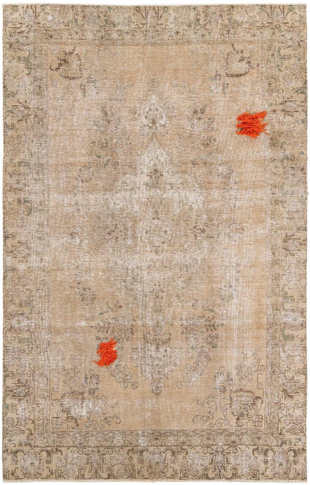 Detail image of 200cm x 315cm Hand Knotted Ultra Vintage Persian Wool Rug