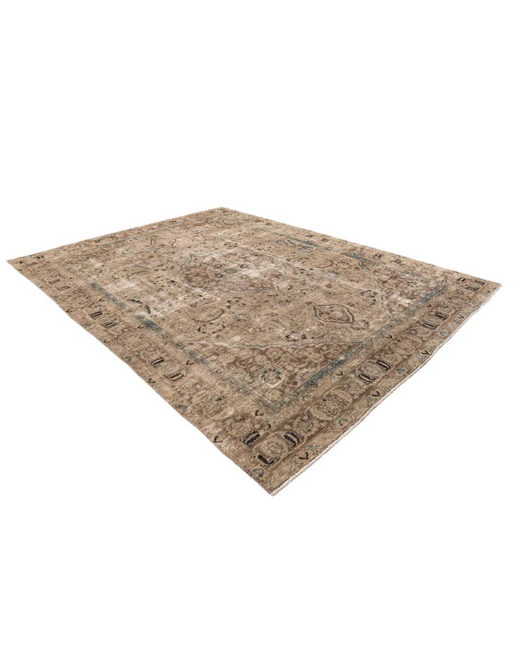 Detail image of 9' x 11' 6  Hand Knotted Ultra Vintage Persian Wool Rug