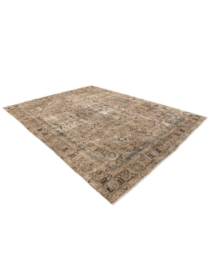 9' x 11' 6 Hand Knotted Ultra Vintage Persian Wool Rug