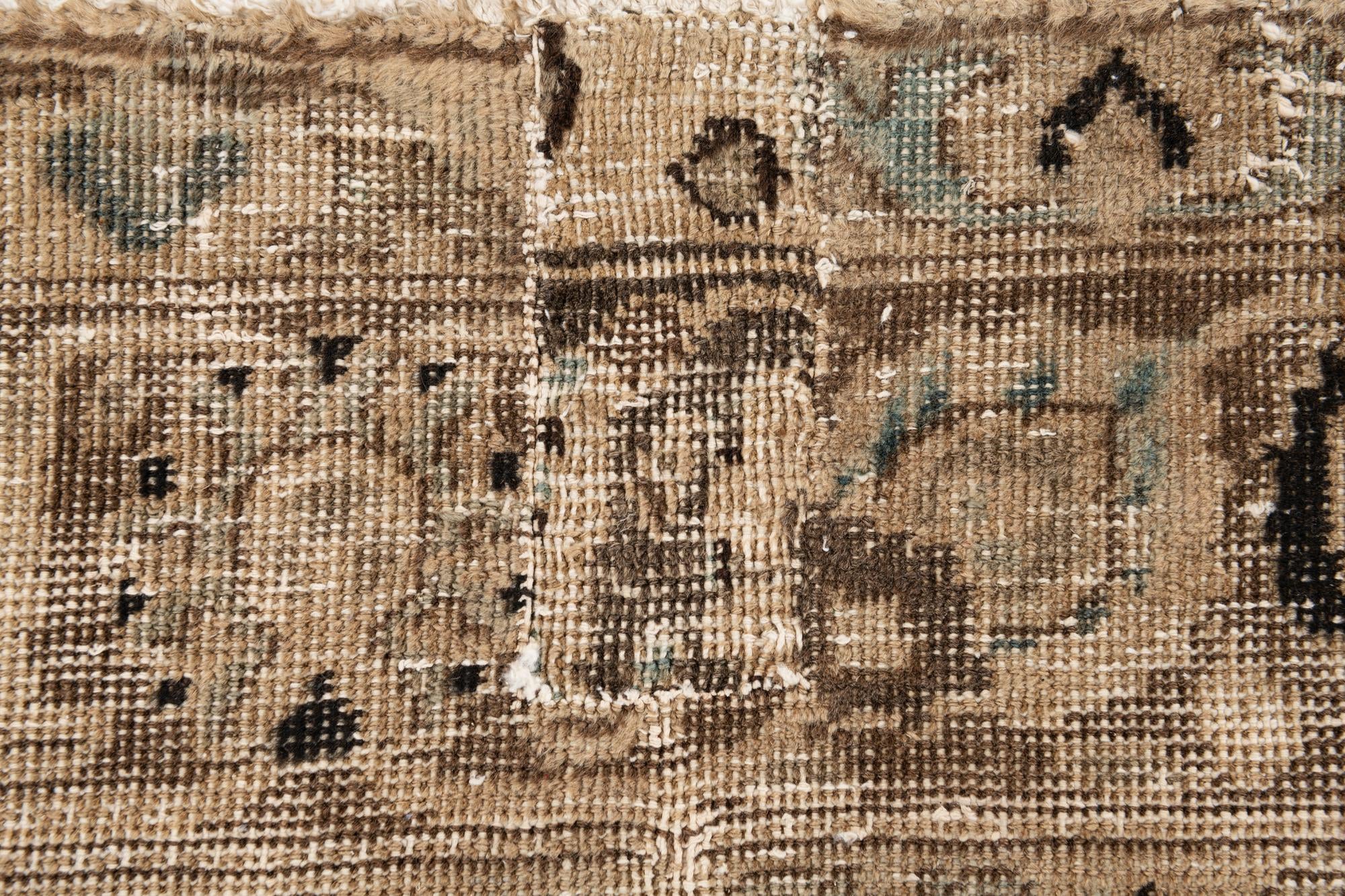 9' x 11' 6 Hand Knotted Ultra Vintage Persian Wool Rug