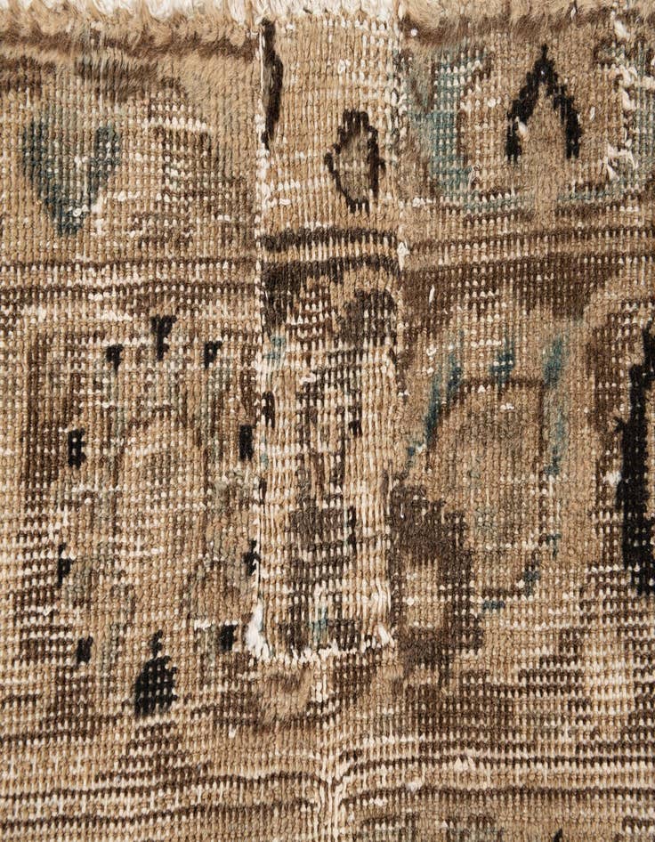 Detail image of 9' x 11' 6  Hand Knotted Ultra Vintage Persian Wool Rug