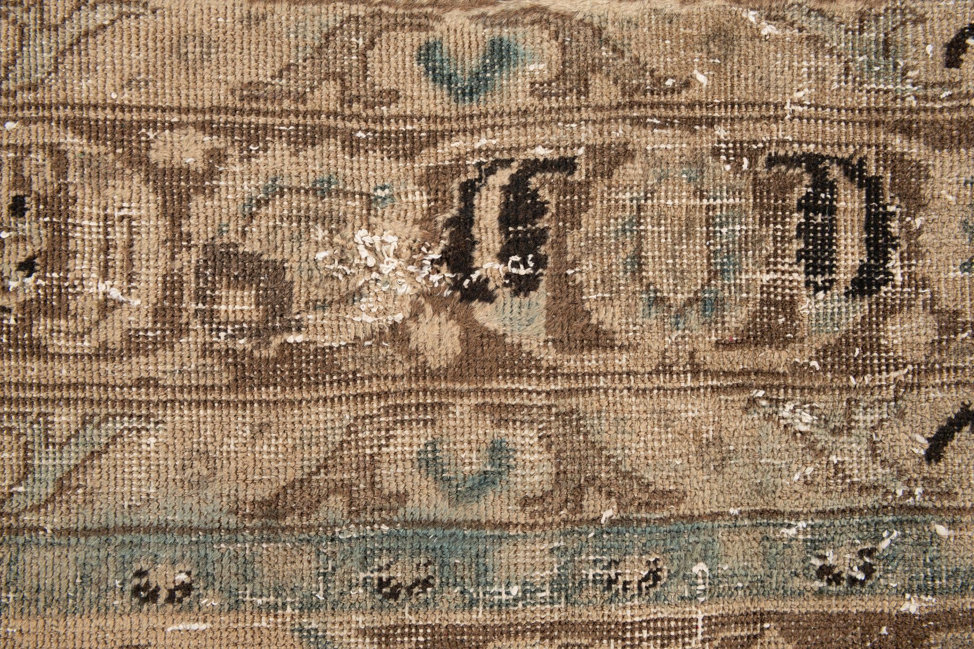 9' x 11' 6 Hand Knotted Ultra Vintage Persian Wool Rug