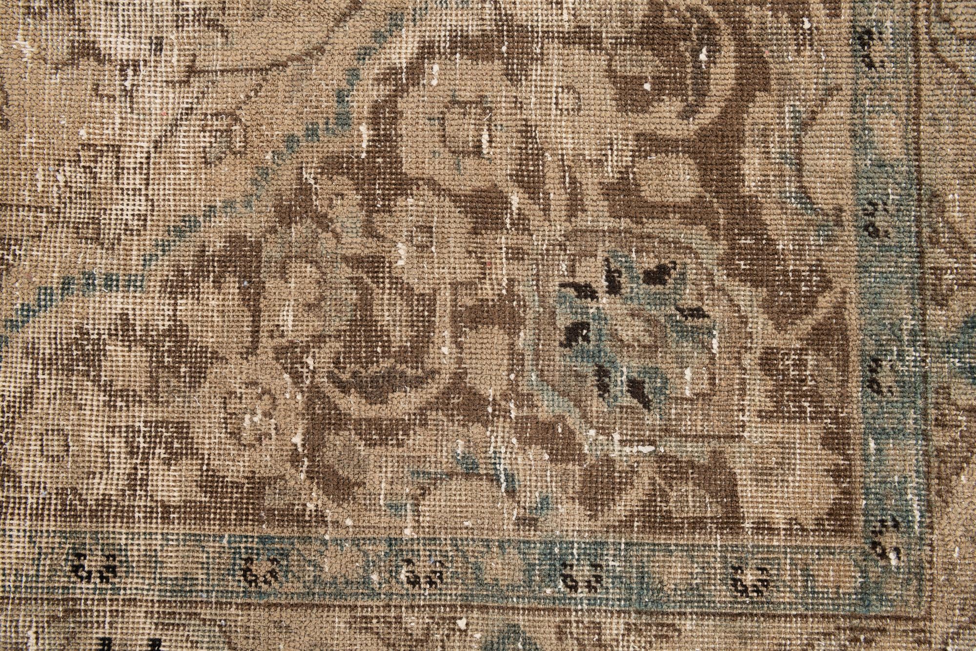 9' x 11' 6 Hand Knotted Ultra Vintage Persian Wool Rug