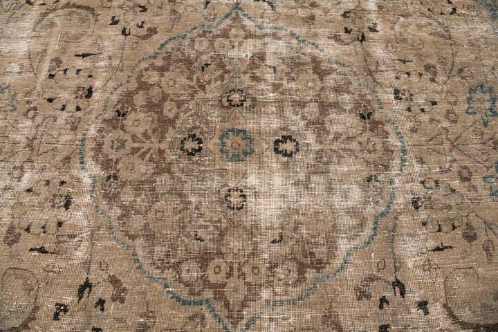 9' x 11' 6 Hand Knotted Ultra Vintage Persian Wool Rug