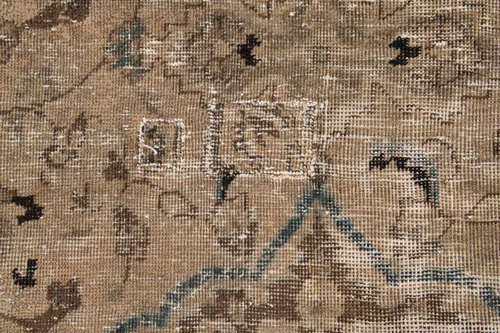 9' x 11' 6 Hand Knotted Ultra Vintage Persian Wool Rug