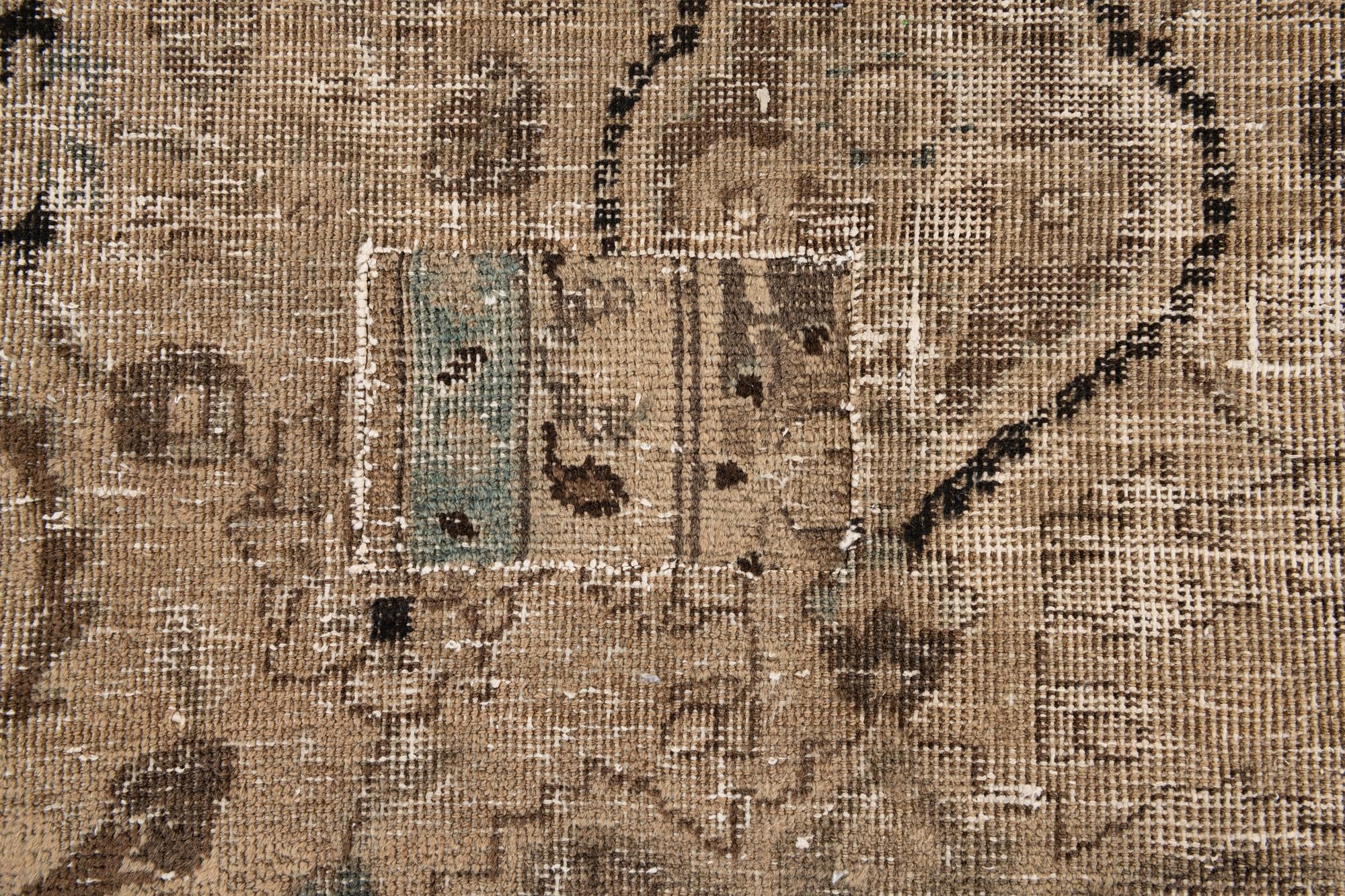 9' x 11' 6 Hand Knotted Ultra Vintage Persian Wool Rug