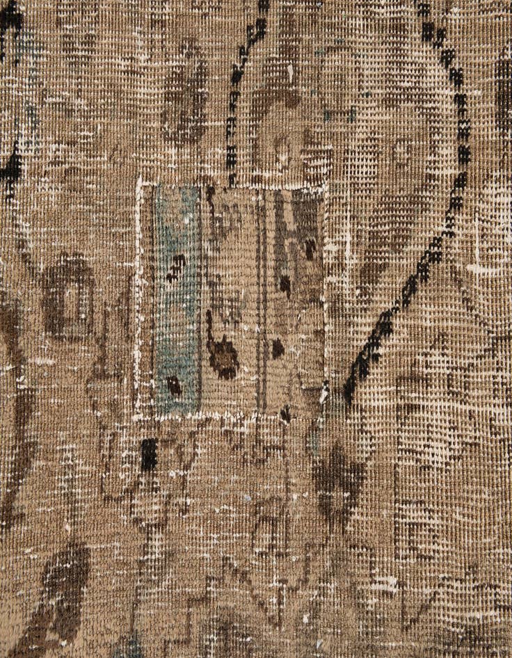 Detail image of 9' x 11' 6  Hand Knotted Ultra Vintage Persian Wool Rug