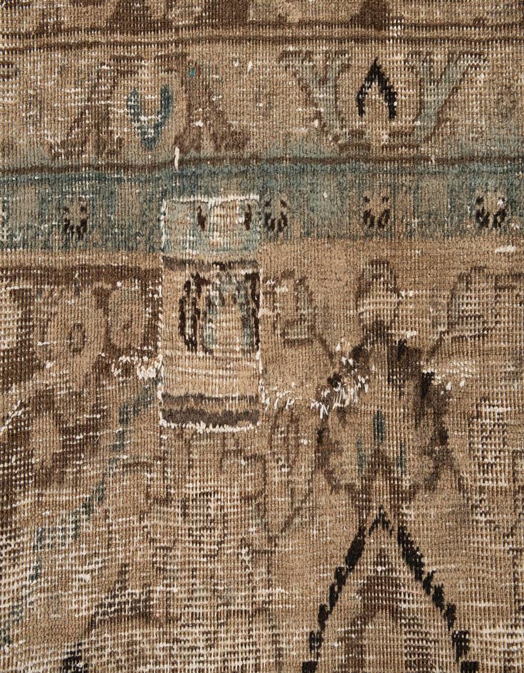 Detail image of 9' x 11' 6  Hand Knotted Ultra Vintage Persian Wool Rug