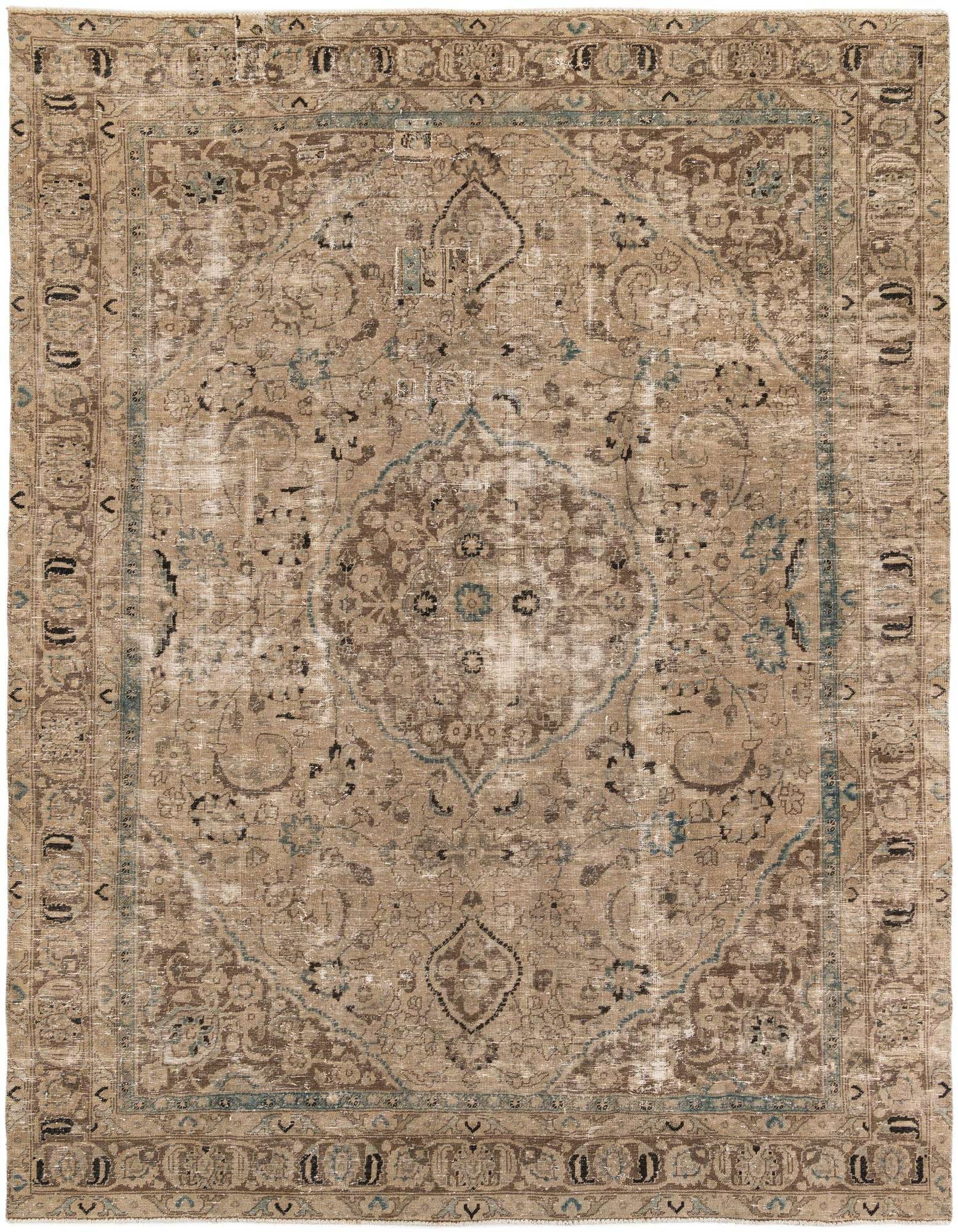 Primary image 9' x 11' 6  Hand Knotted Ultra Vintage Persian Wool Rug