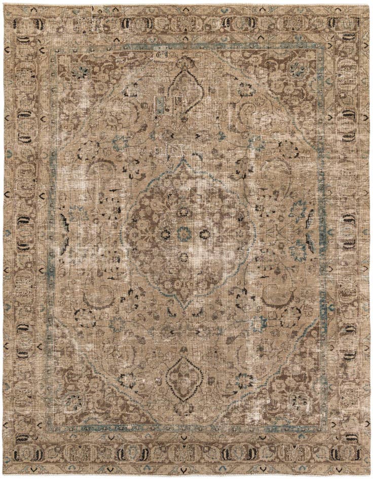 Detail image of 9' x 11' 6 Hand Knotted Ultra Vintage Persian Wool Rug