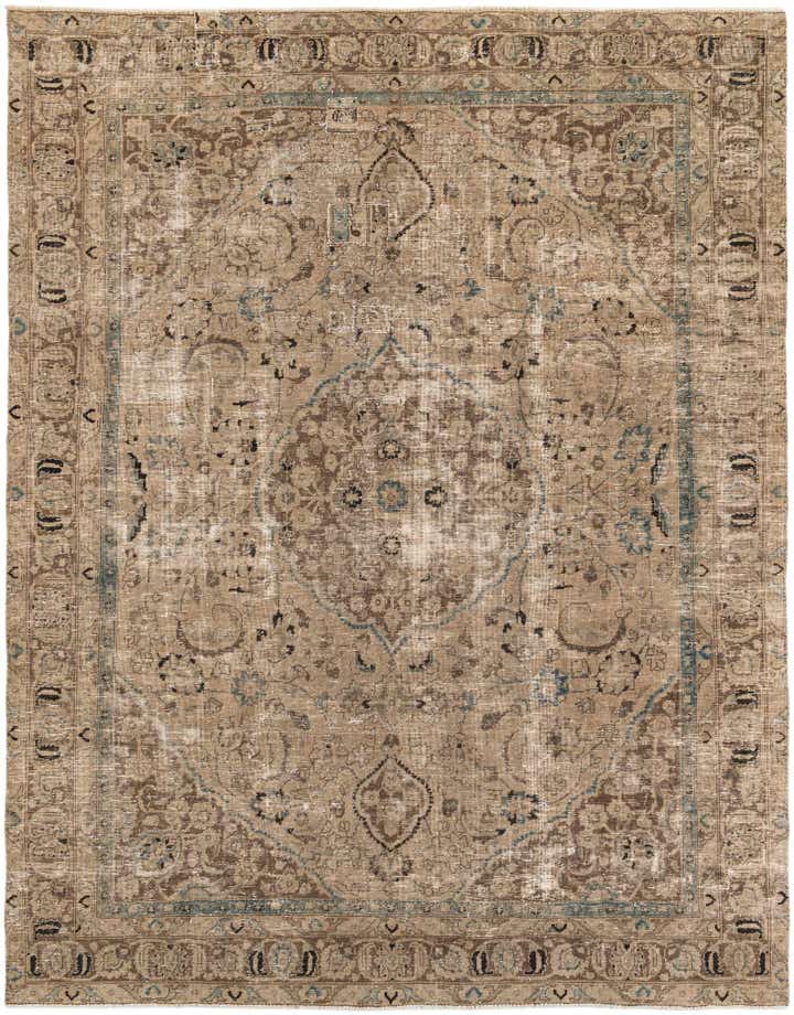 9' x 11' 6 Hand Knotted Ultra Vintage Persian Wool Rug