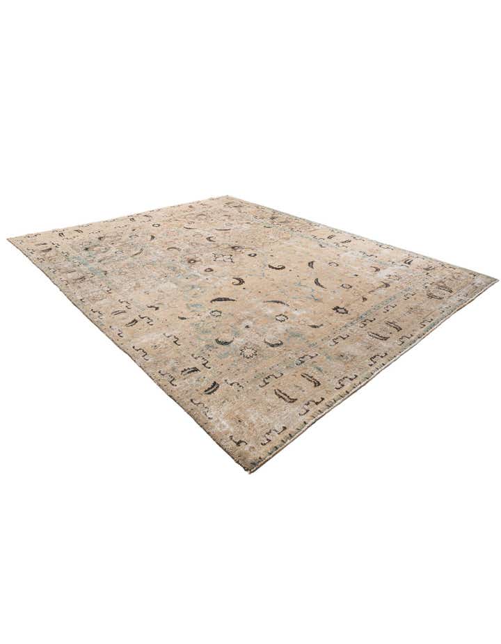 9' 10 x 12' 7 Hand Knotted Ultra Vintage Persian Wool Rug