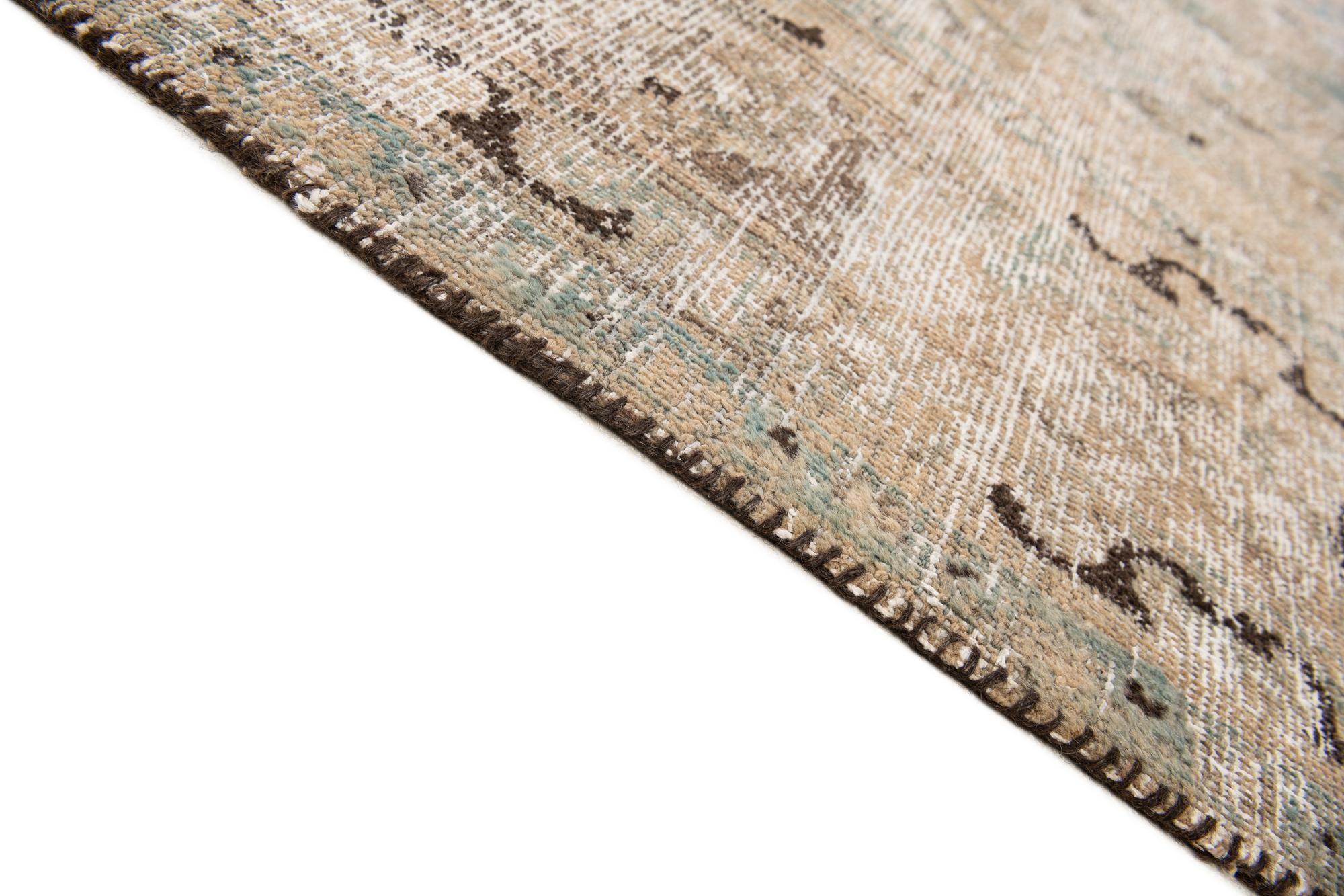9' 10 x 12' 7 Hand Knotted Ultra Vintage Persian Wool Rug