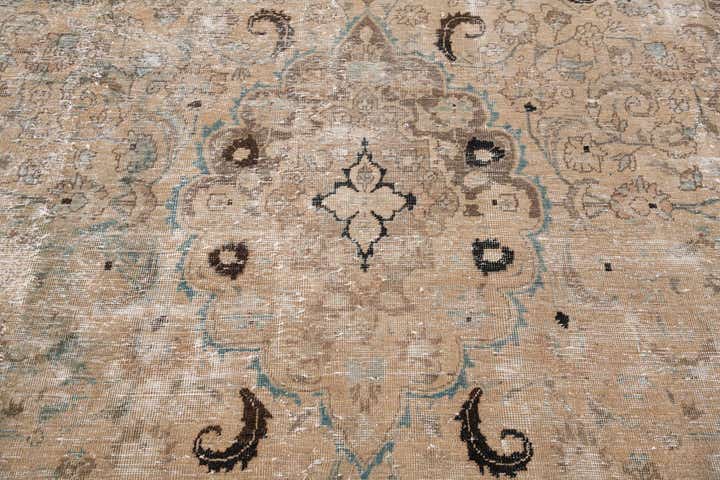 9' 10 x 12' 7 Hand Knotted Ultra Vintage Persian Wool Rug