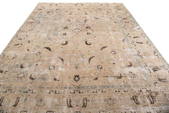 9' 10 x 12' 7 Hand Knotted Ultra Vintage Persian Wool Rug